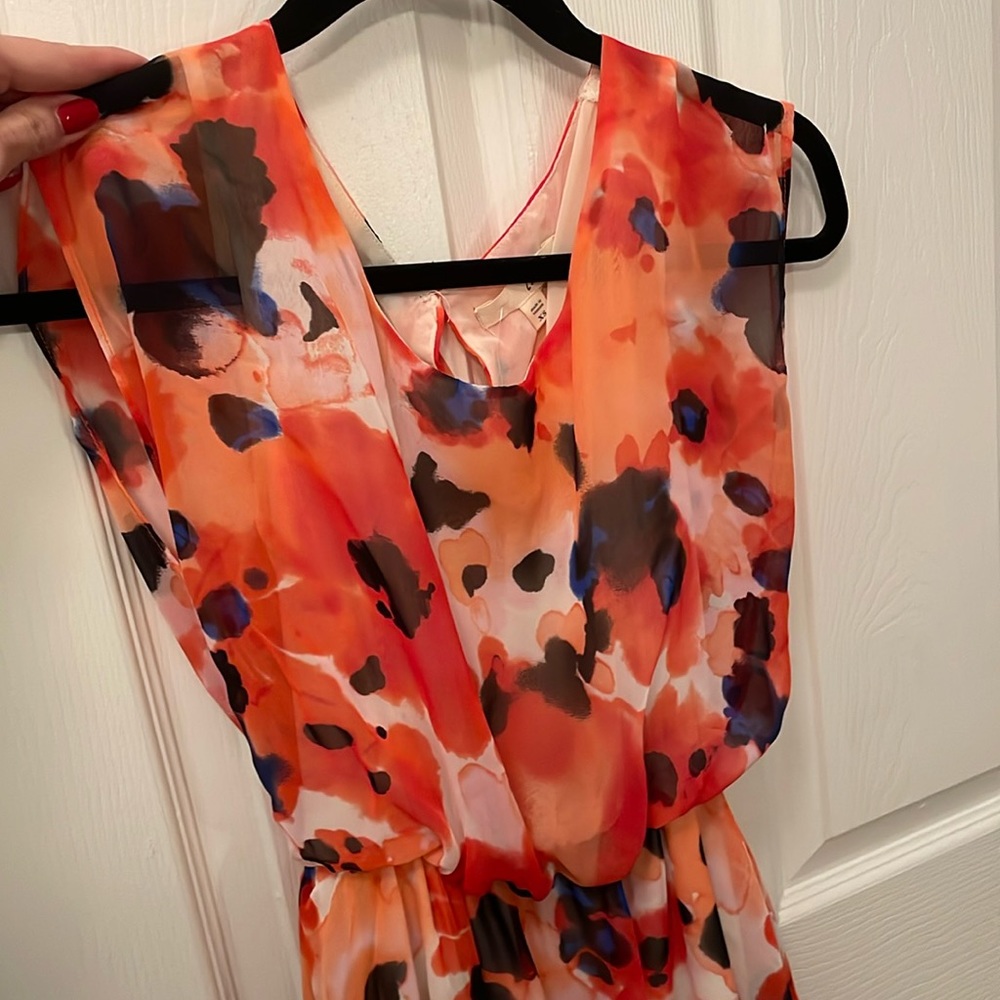 Flirty summer abstract floral dress